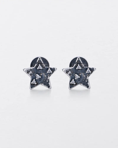 WEATHERED STAR STUD EARRINGS