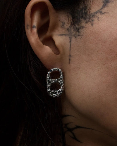 RECLAIMED PULL TAB STUD EARRINGS