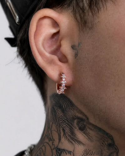 Marquise & Round Cut Hoop Earrings