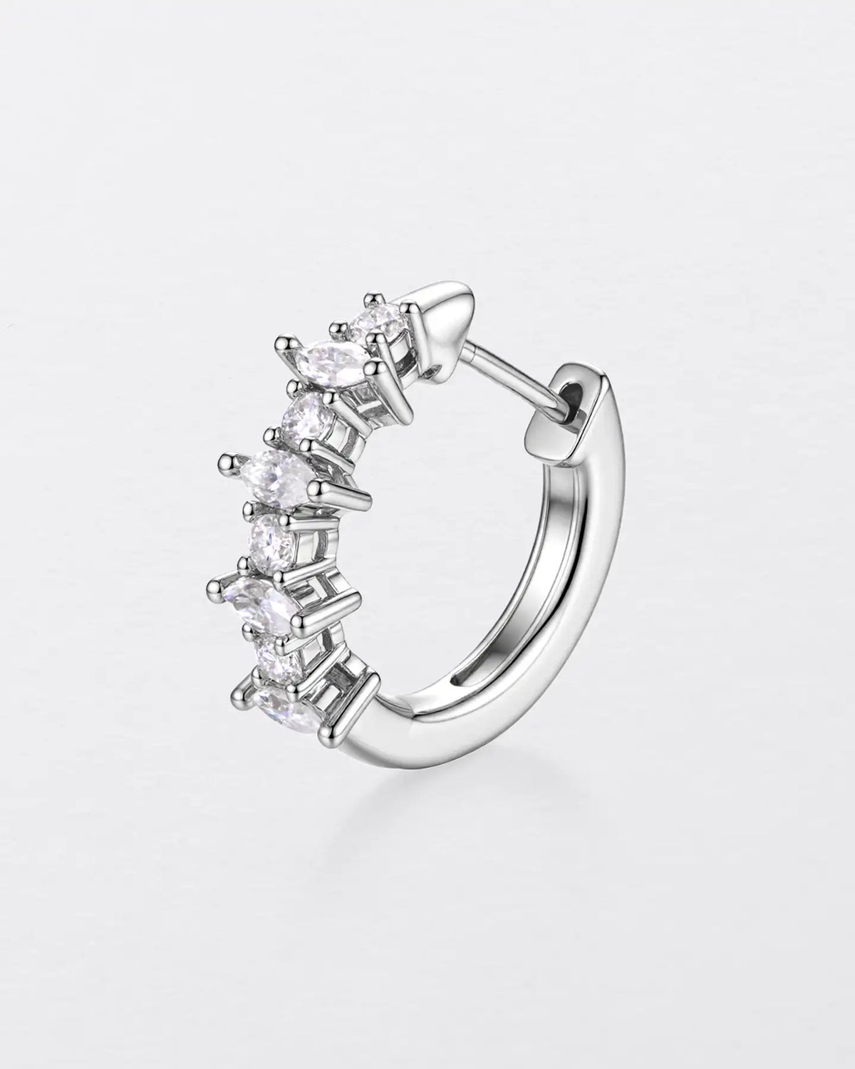 Marquise & Round Cut Hoop Earrings