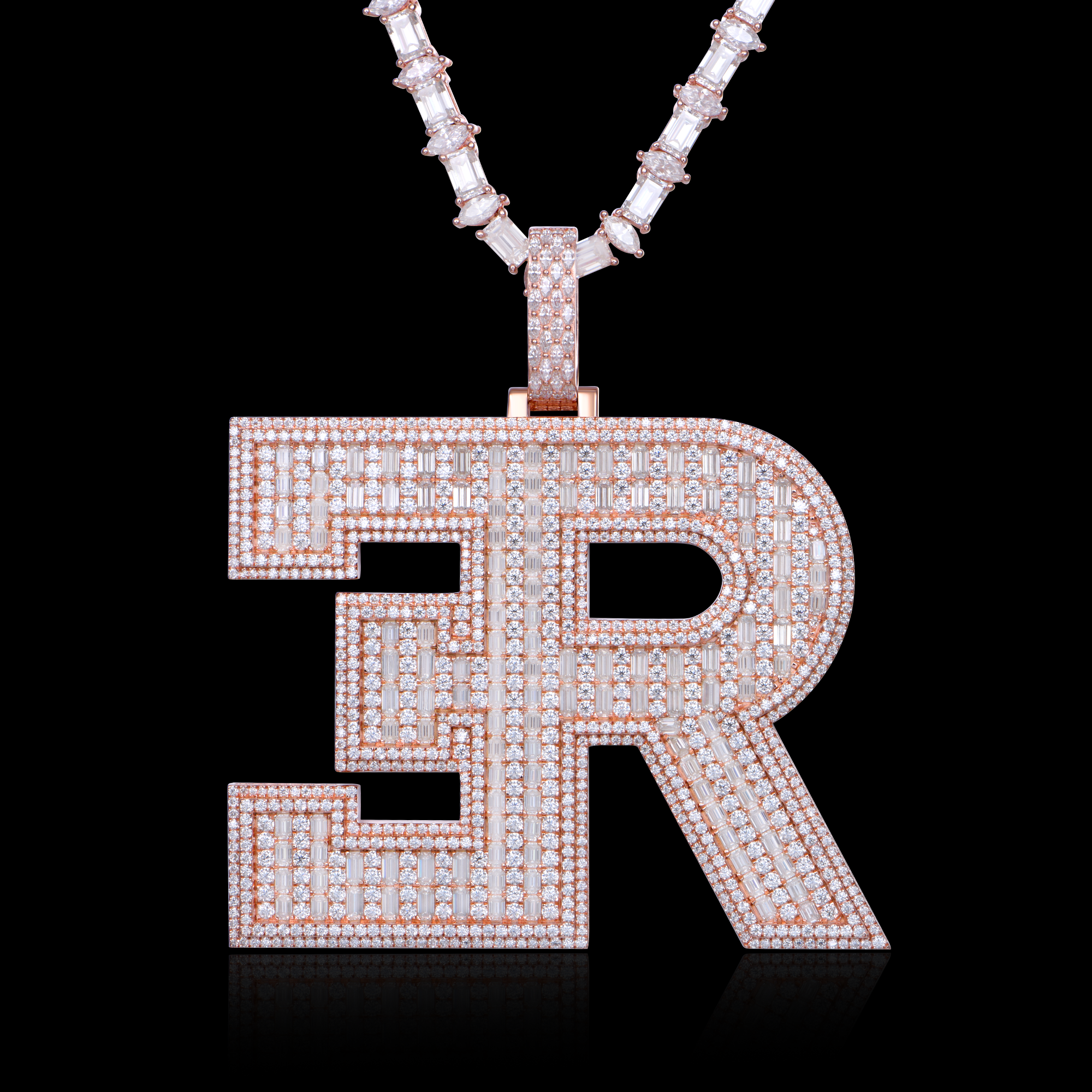 APORRO Premium Custom Emerald cut Logo Pendant