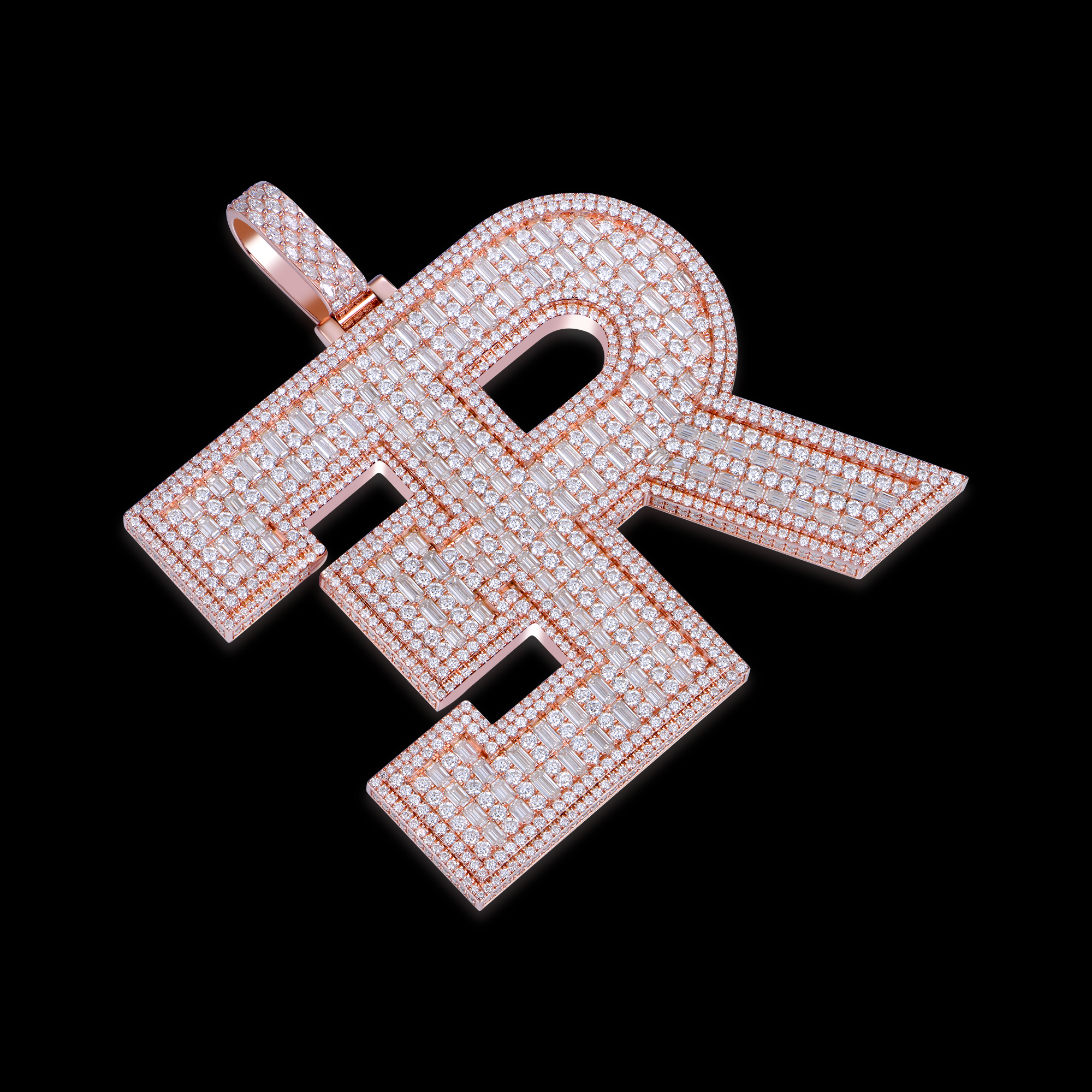 APORRO Premium Custom Emerald cut Logo Pendant