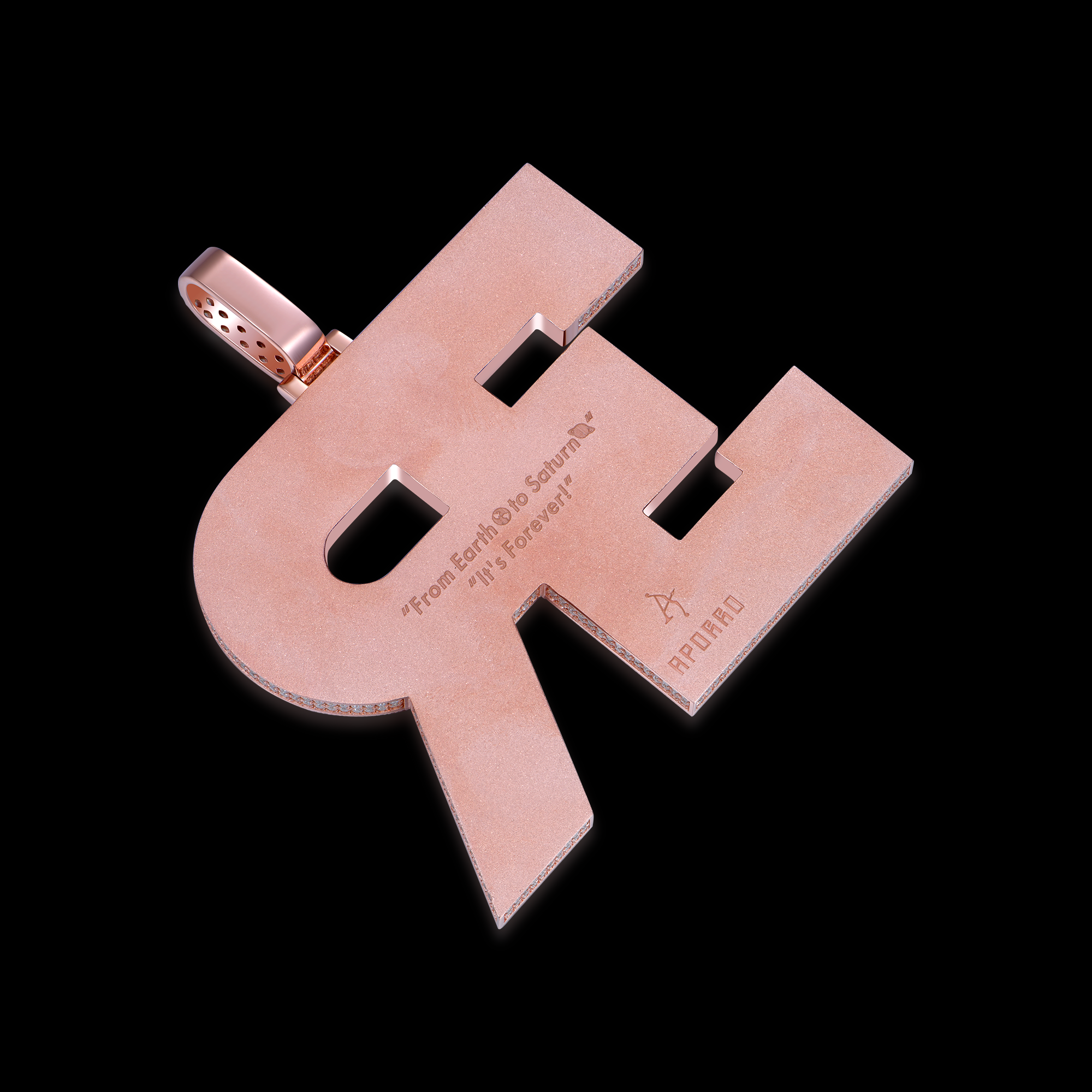 APORRO Premium Custom Emerald cut Logo Pendant