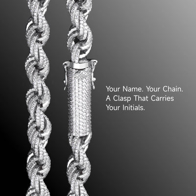 Moissanite Iced Rope Chain - 8mm