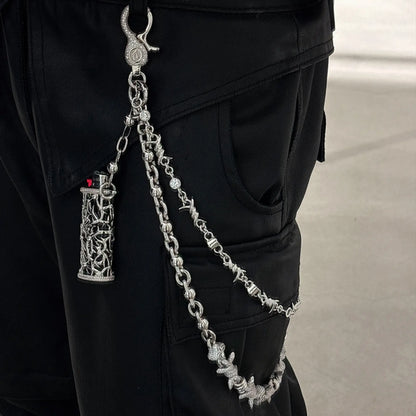 Chaîne de trèfle barbelée et chaîne de portefeuille