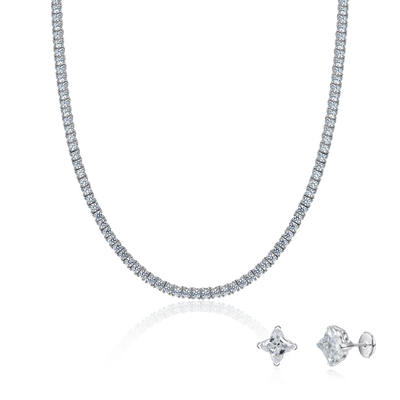 Sweet Edge Iced Chain & Ohrring-Set