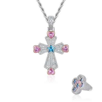 Vitraux Night Pendant & Ring Set
