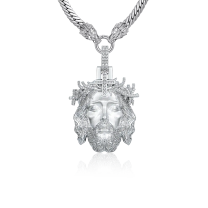 Ice Divine Shine Jesus Pendant & Chain Set