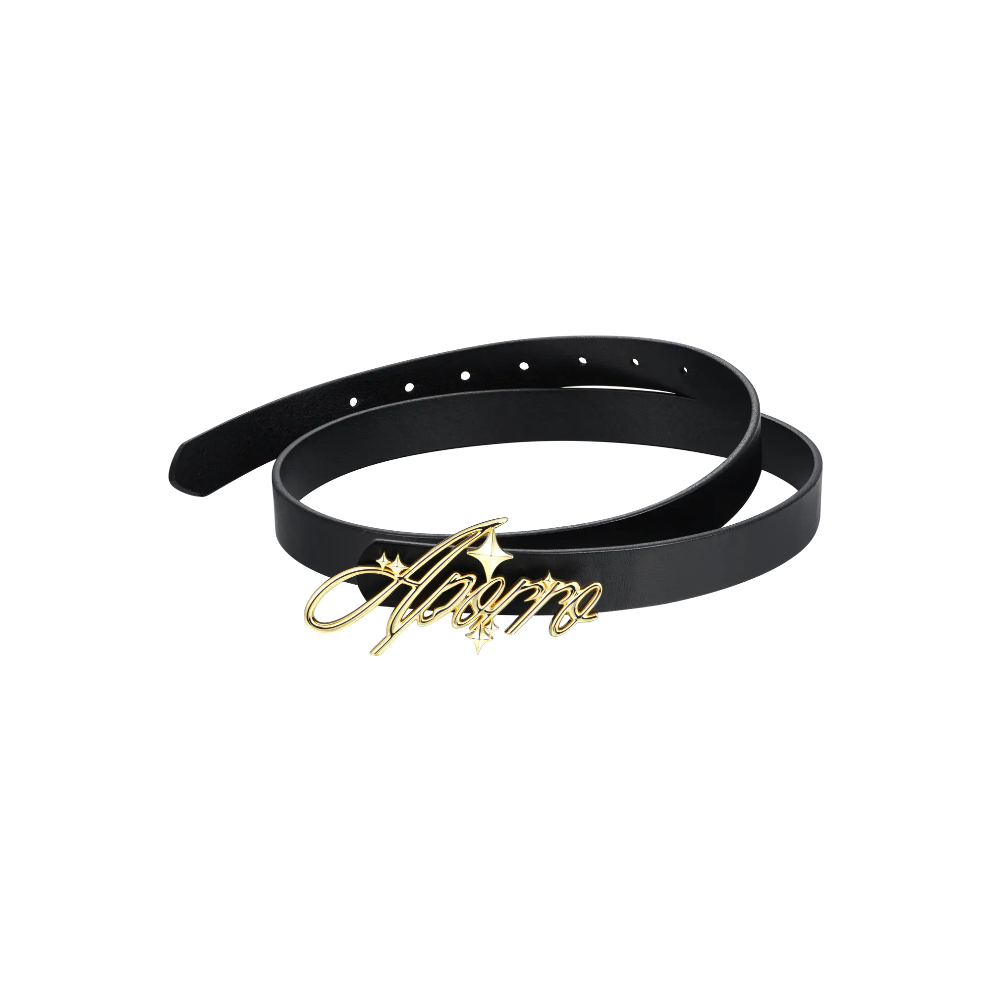 APORRO Holiday Script Gold Belt