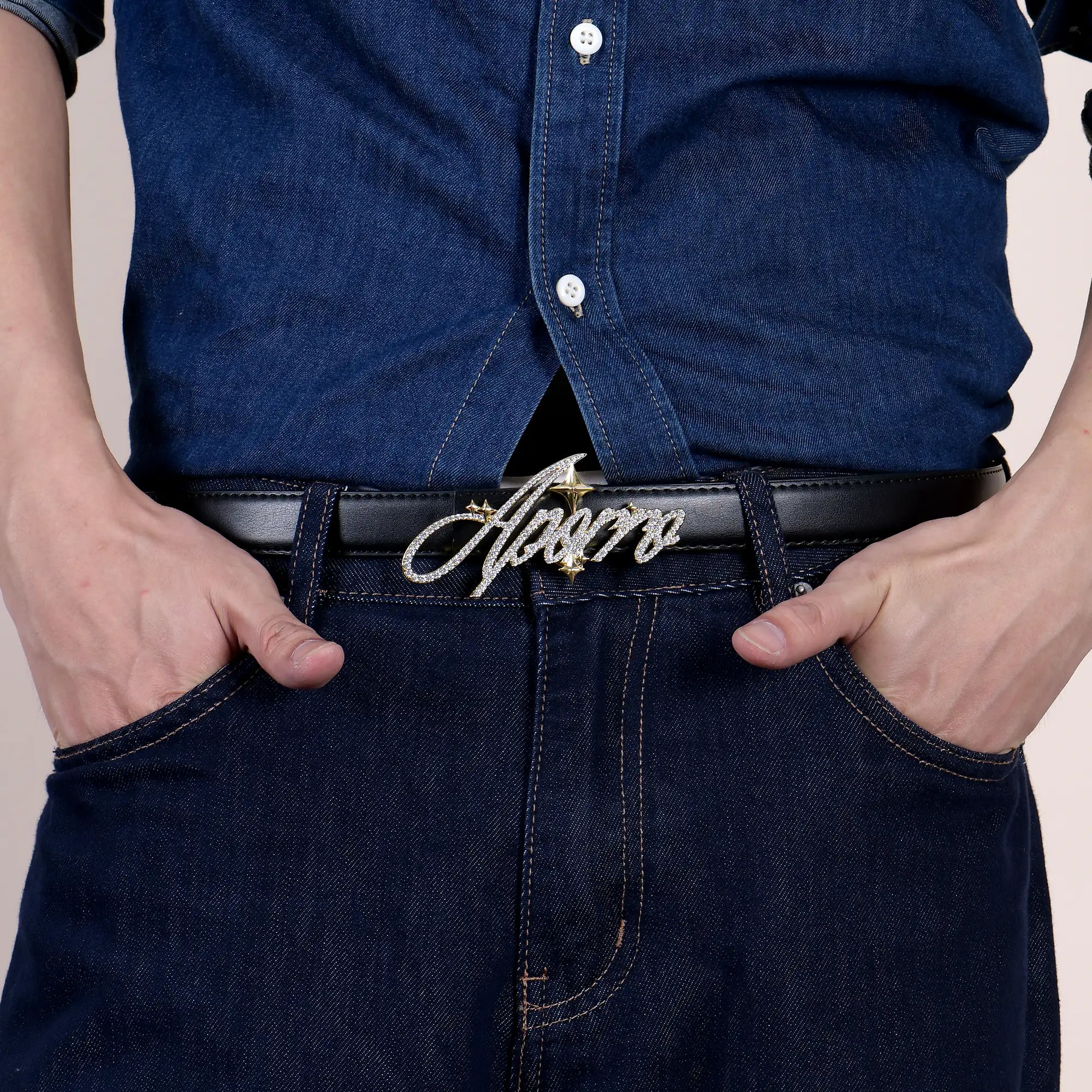 APORRO Holiday Script Iced Belt
