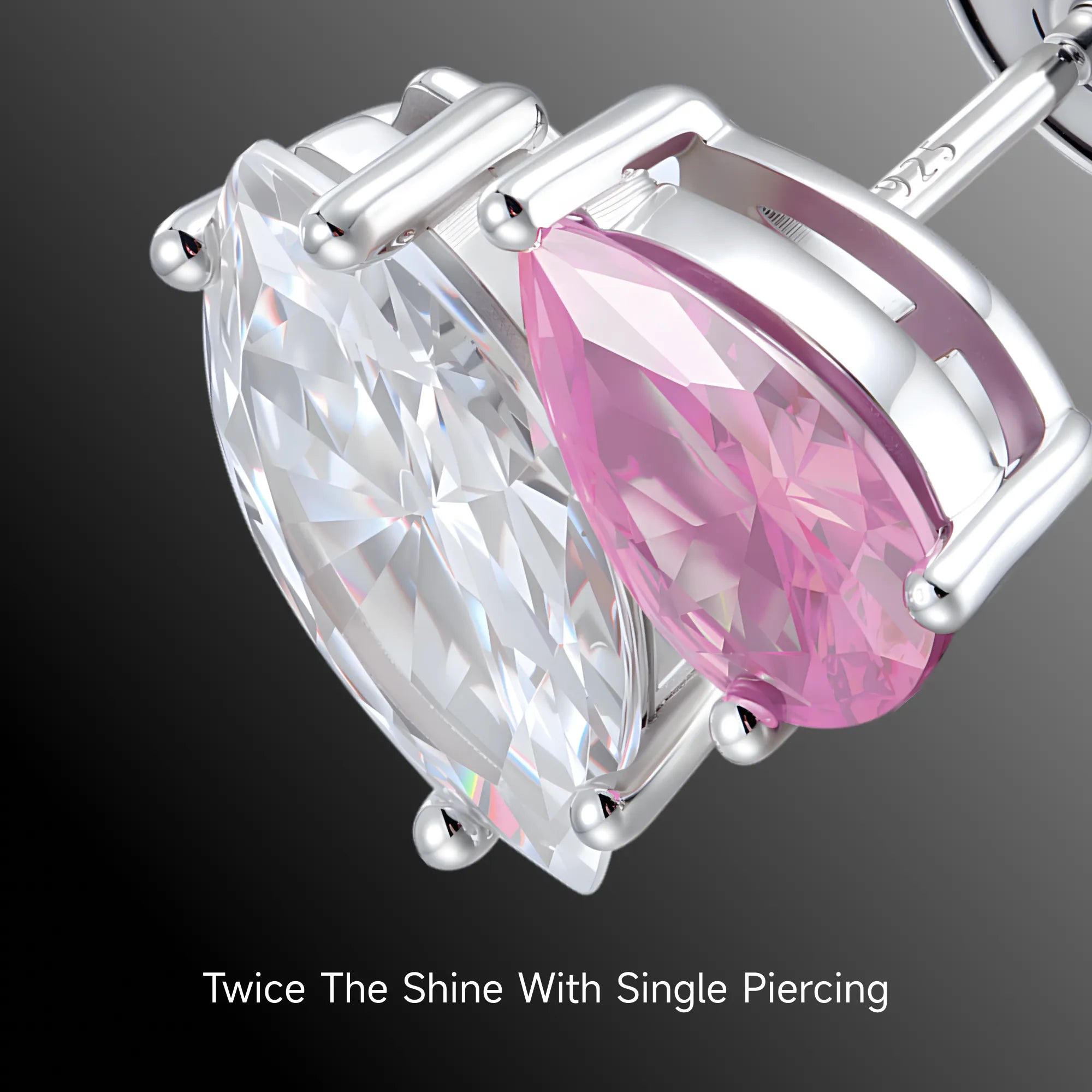 #Diamond_White + Pink Diamond ( 18k White Gold )