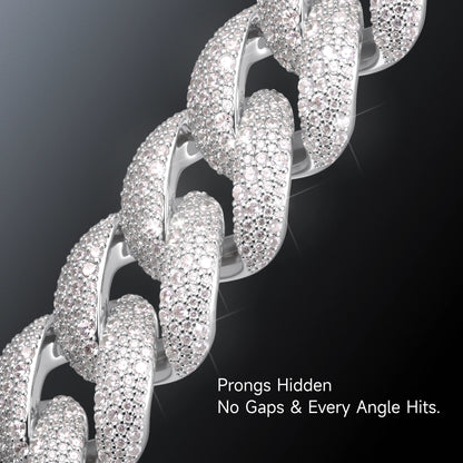 Round Cut Cuban Link Chain - 19mm