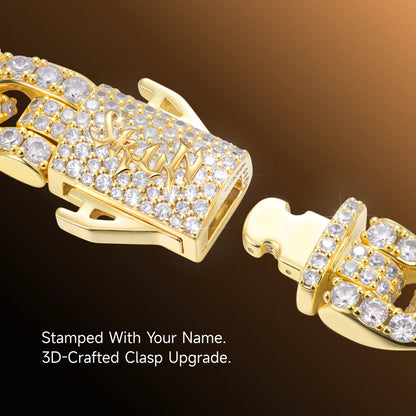 Micro Round Cut Cuban Link Chain - 8mm