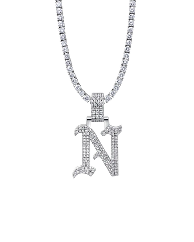 Custom Moissanite Old English Name Pendant