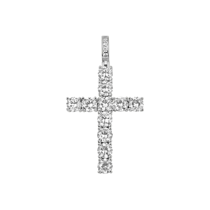 Moissanite Tennis Cross Pendant - Urban Jewelry - APORRO