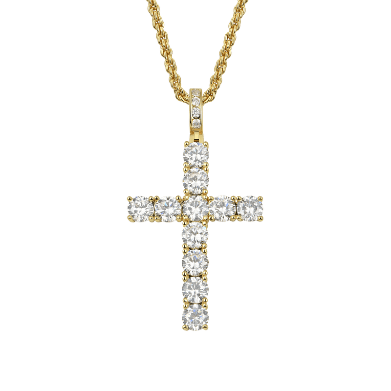 Moissanite Tennis Cross Pendant - Urban Jewelry - APORRO