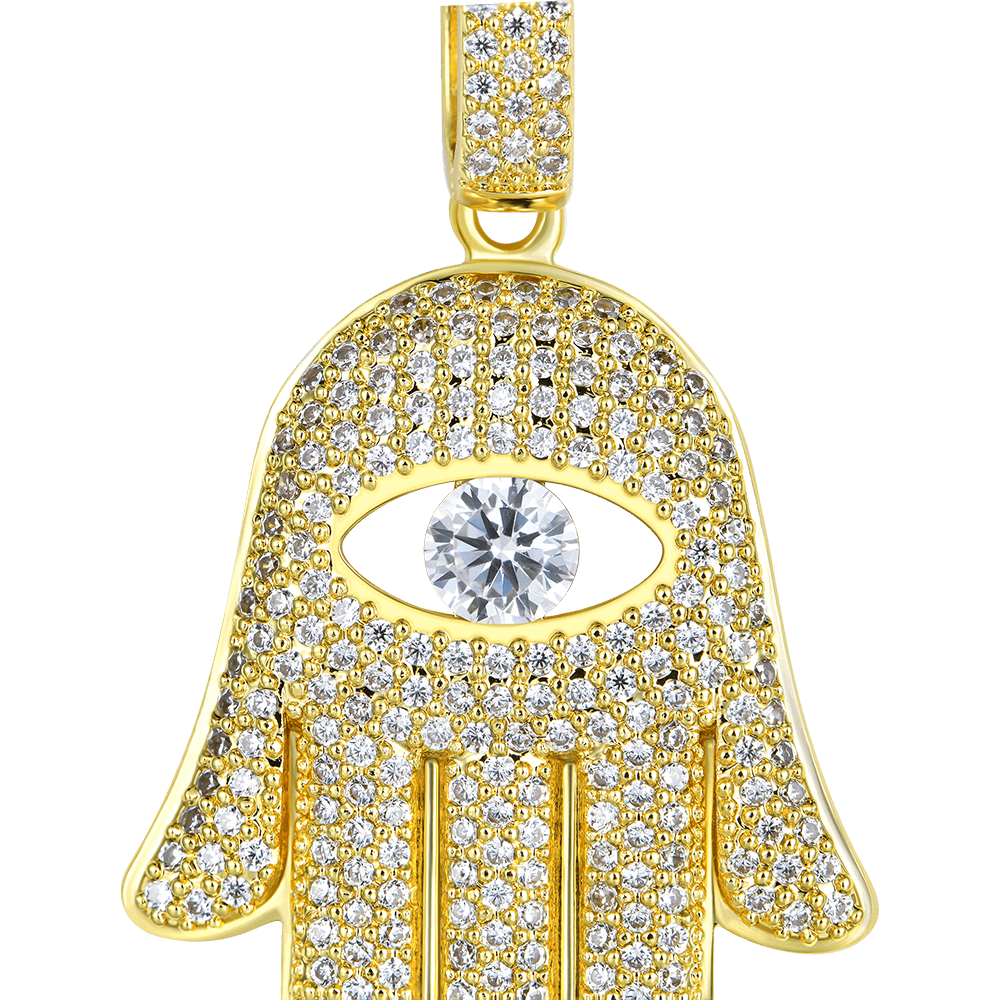 Moissanit-Hamsa-Anhänger