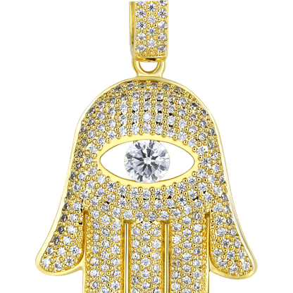 Moissanite Hamsa Anhänger