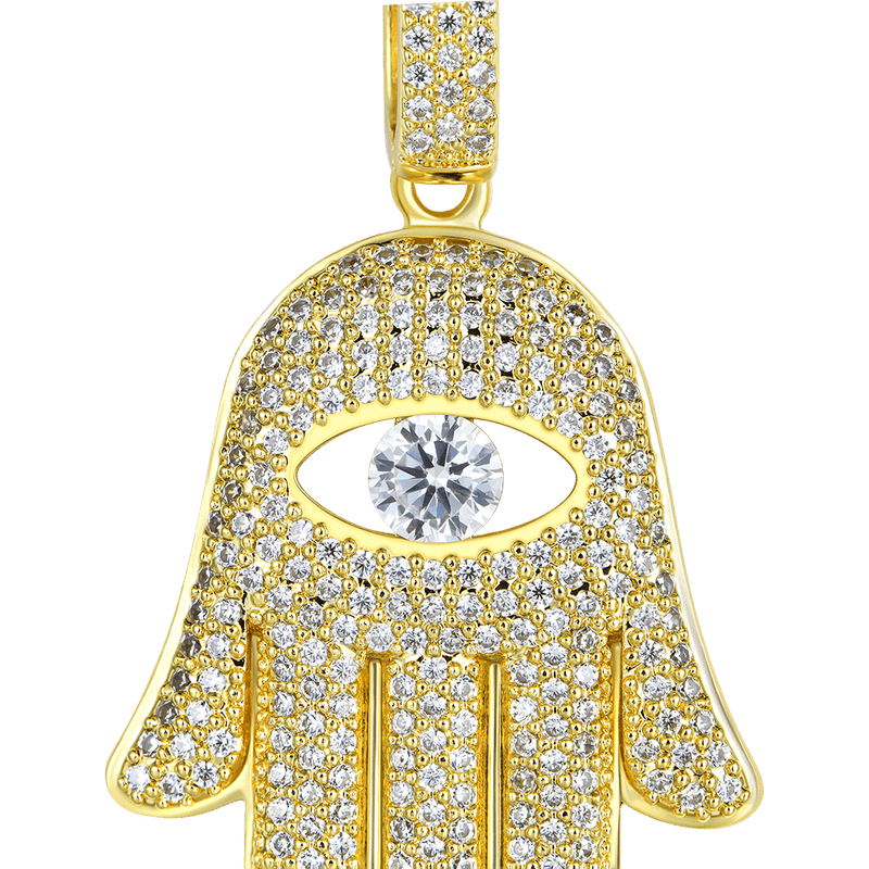 Moissanite Hamsa Pendant - APORRO