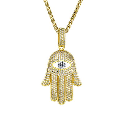 Moissanit Hamsa Anhänger