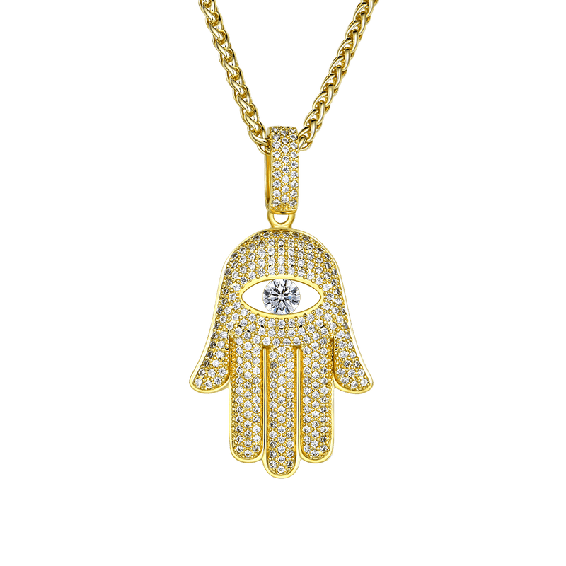 Moissanite Hamsa Pendant - APORRO