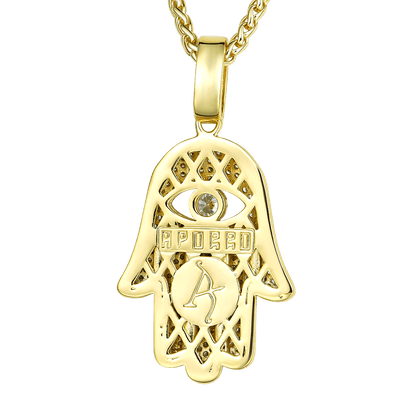 Iced Hamsa Pendant