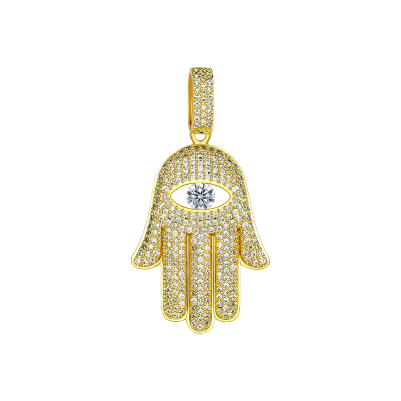 Moissanite Hamsa Pendant - APORRO