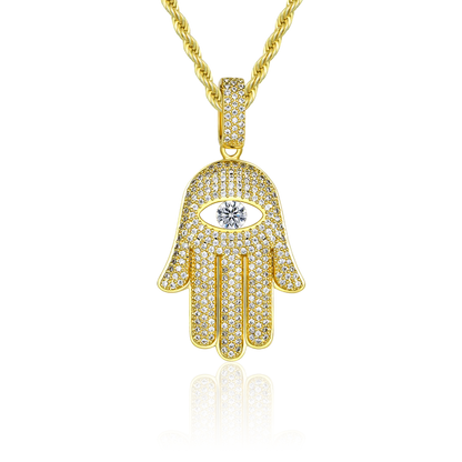 Pendentif hamsa glacé