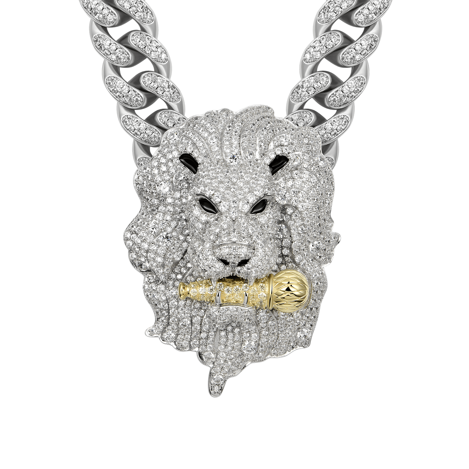 Pendentif lion iced