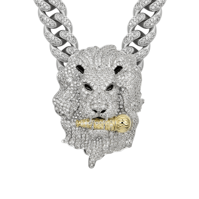 Iced Roaring Lion Pendant - APORRO