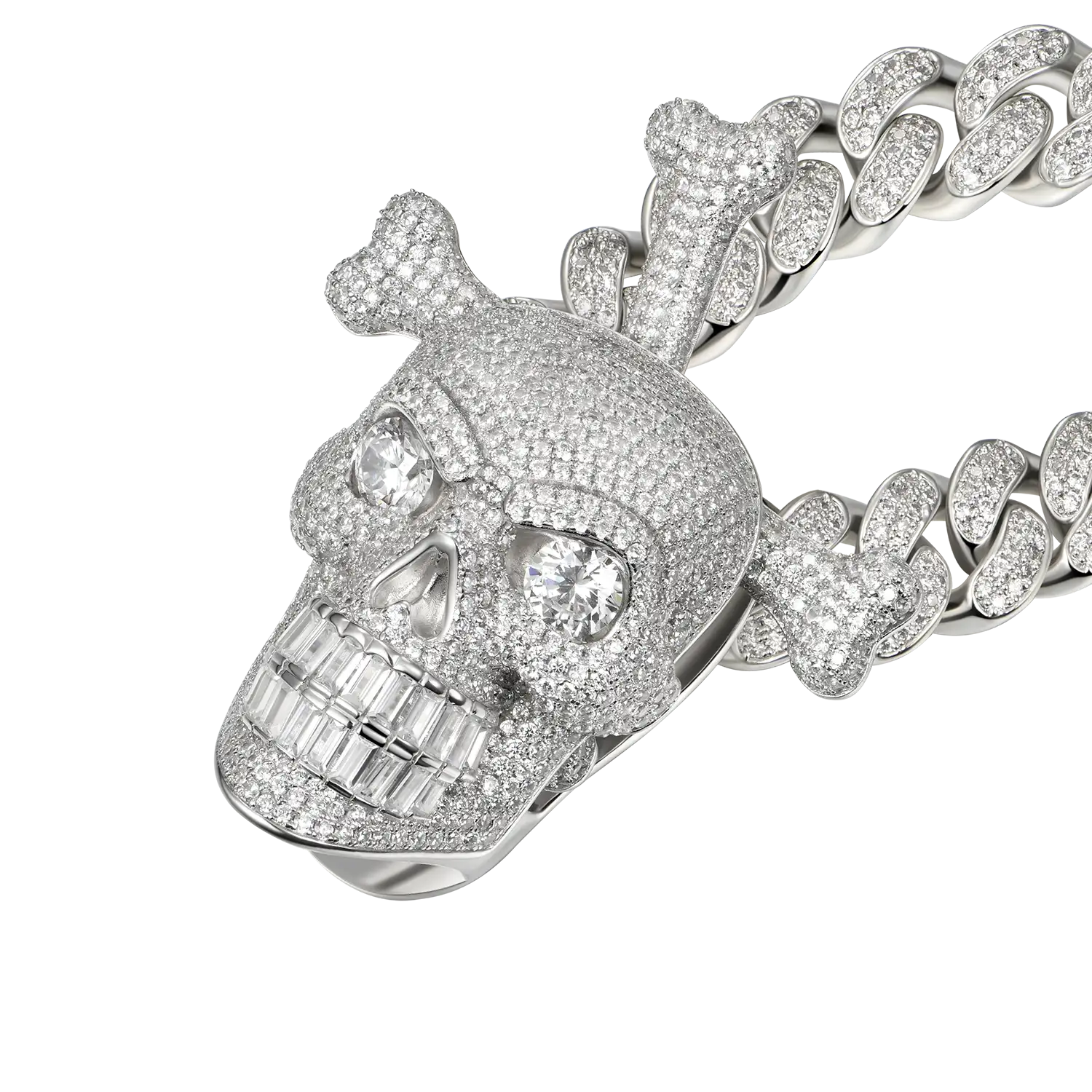 Spinning Skull and Crossbones Pendant