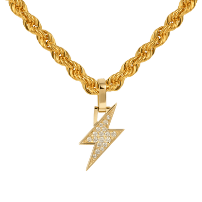 18k Festes Gold 0,107CTW Diamond Lightning Anhänger - Mikro