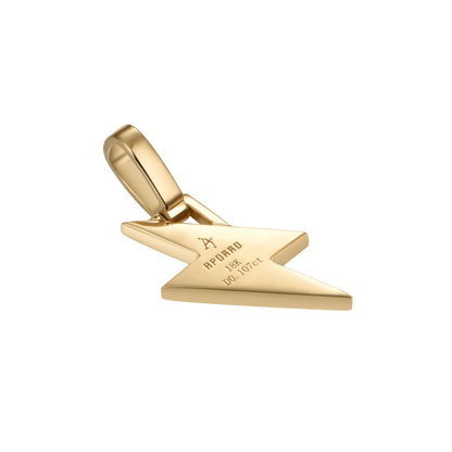 Solido da donna 18K 0,107CTW Diamond Lightning Ciondolo - Micro