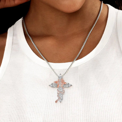 Women's Rose Cross Pendant