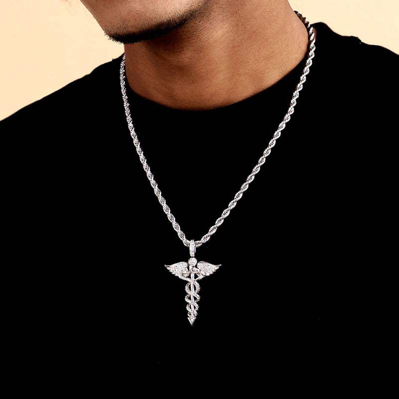 Shop BVLGARI Men's Silver Necklaces | DiGiShi