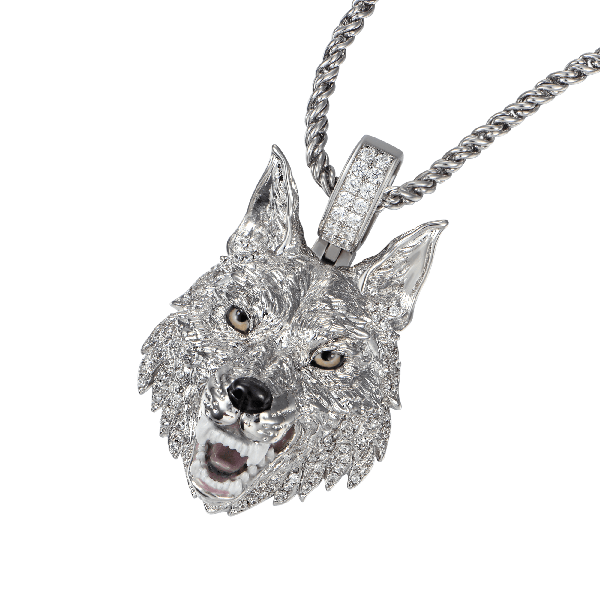 Pendentif loup intrépide des femmes