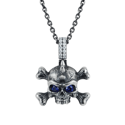 Pendentif crâne X en diamant