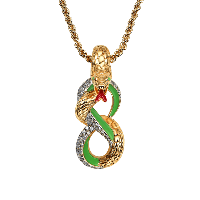 Pendentif serpent bioluminescent Infinity - Le plus récent pendentif pour hommes et femmes - APORRO