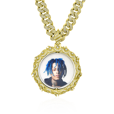 Custom Rotating Thorns Photo Pendant