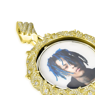 Custom Rotating Thorns Photo Pendant