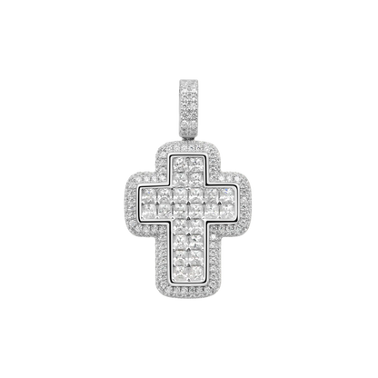 Radiant Cut Cross Pendant