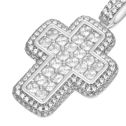 Radiant Cut Cross Pendant