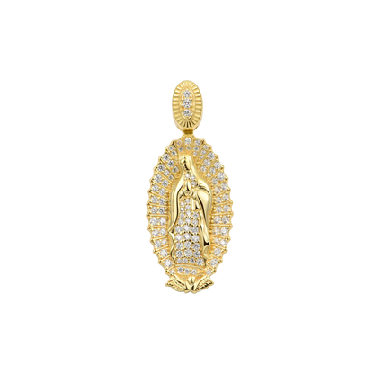 MOISSANITE Bendita Virgen María Colgante