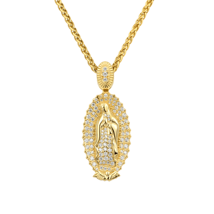 MOISSANITE Bendita Virgen María Colgante