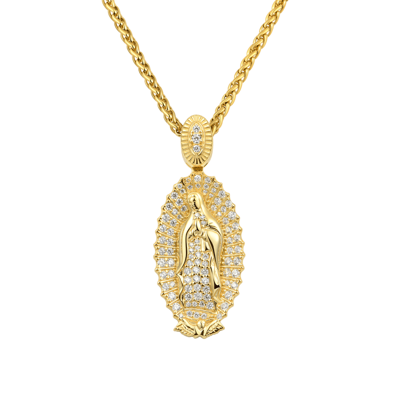 Blessed Virgin Mary Pendant - Iced-out Pendant for Men & Women - APORRO