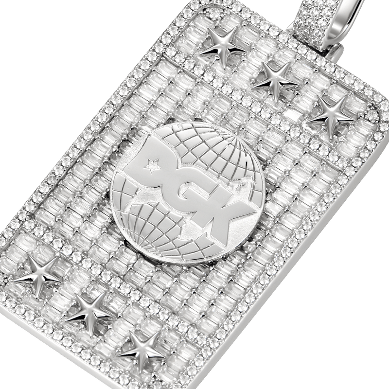 Moissanite Iced Out Square Pendant Necklace - APORRO Hip Pop Custom Jewerly - APORRO