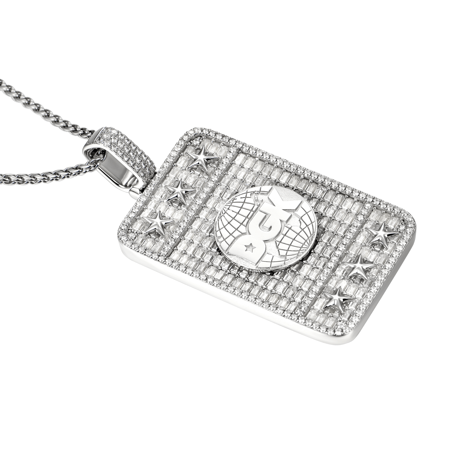 Custom Baguette Square Pendant