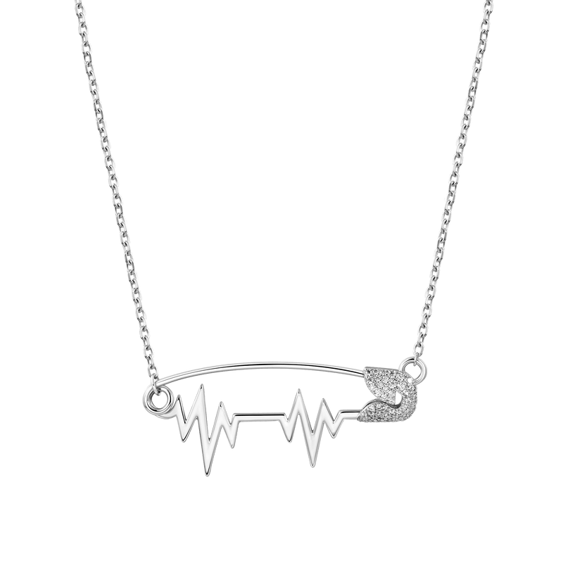 ESSENTIALS Heartbeat Pin Adjustable Necklace - APORRO