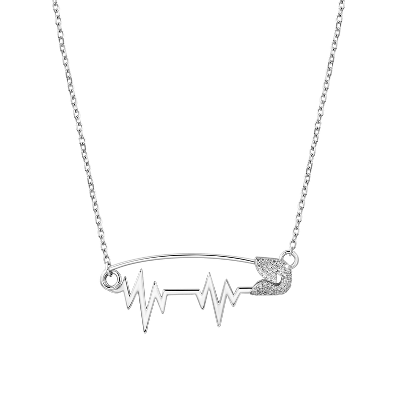 ESSENTIALS Heartbeat Pin Adjustable Necklace - APORRO