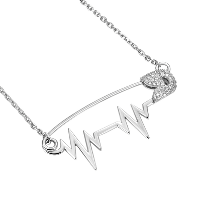 ESSENTIALS Heartbeat Pin Adjustable Necklace